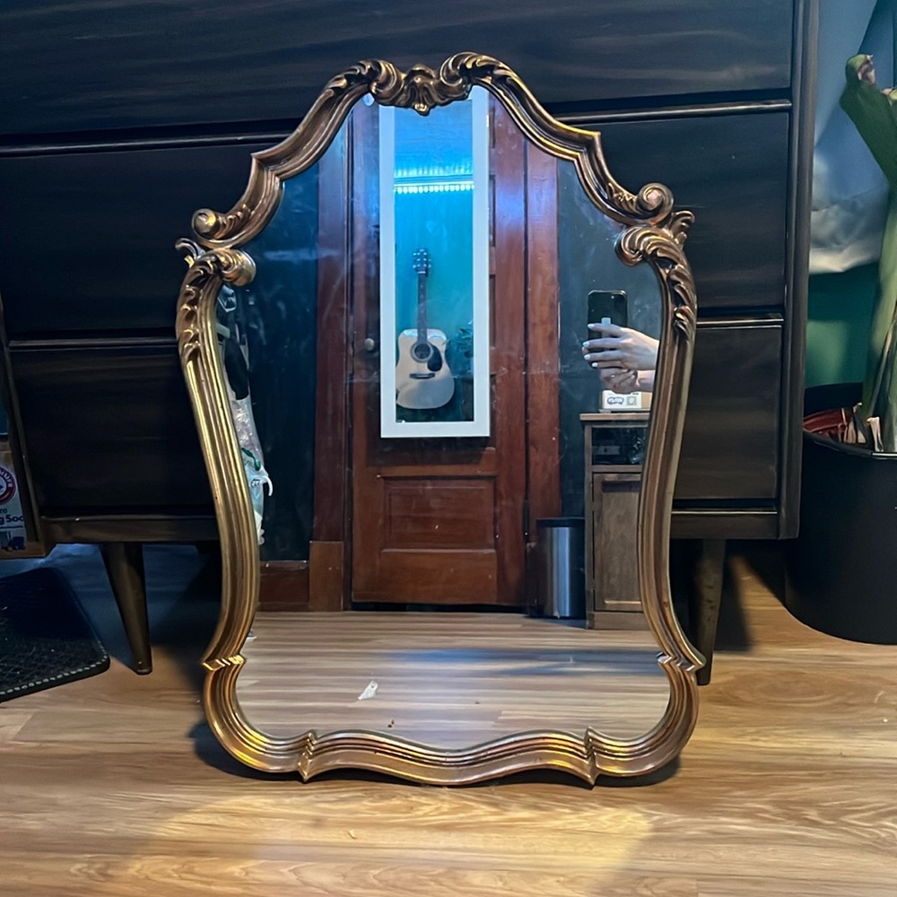 Vintage gold mirror